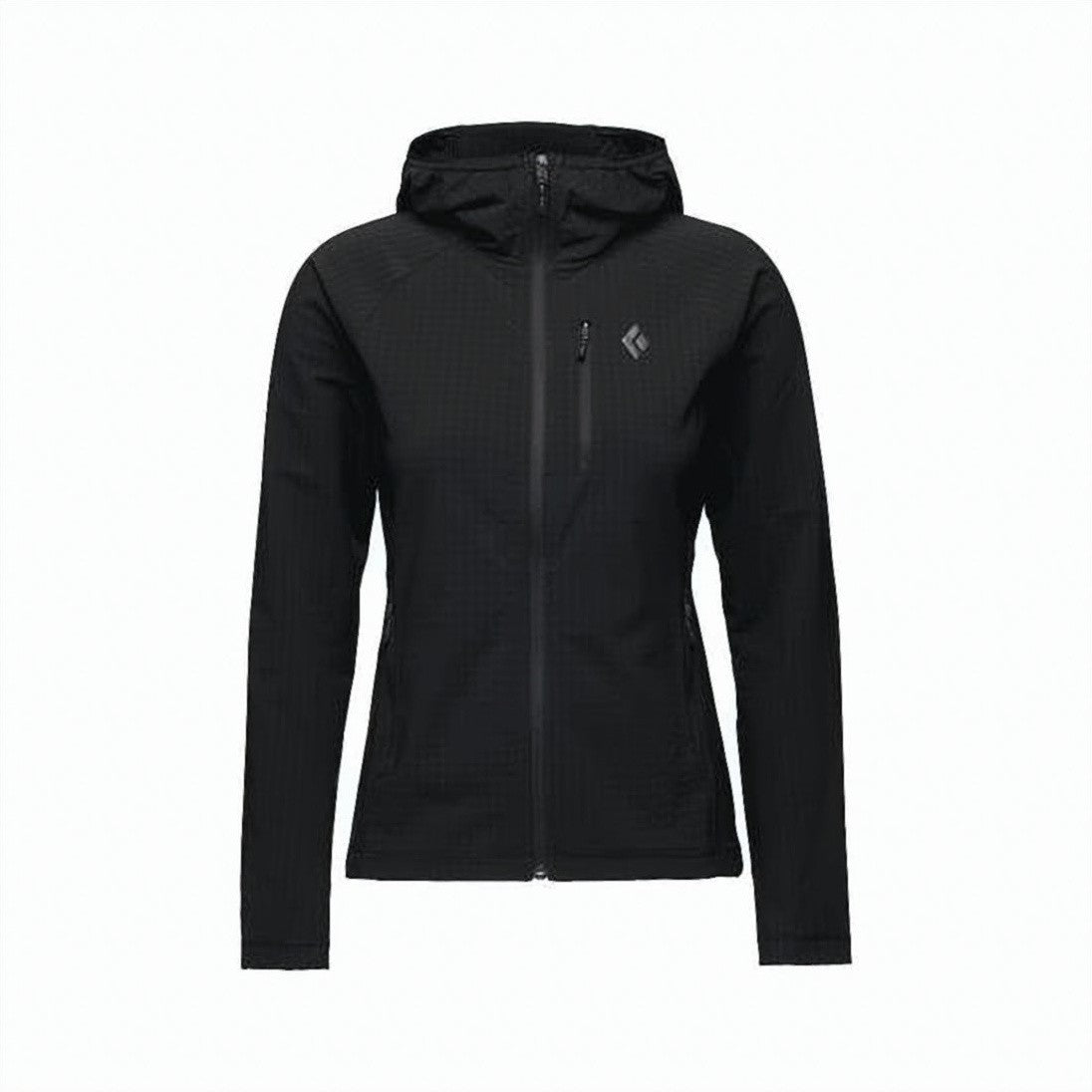 Black Diamond Fitted Black Jacket With Zip Closure
