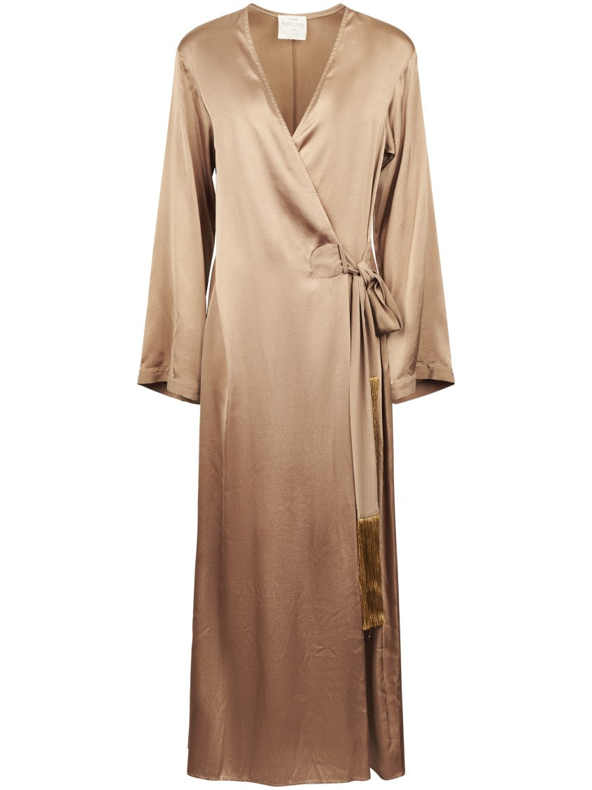 Forte Forte Shiny Stretch Silk Satin Midi Dress