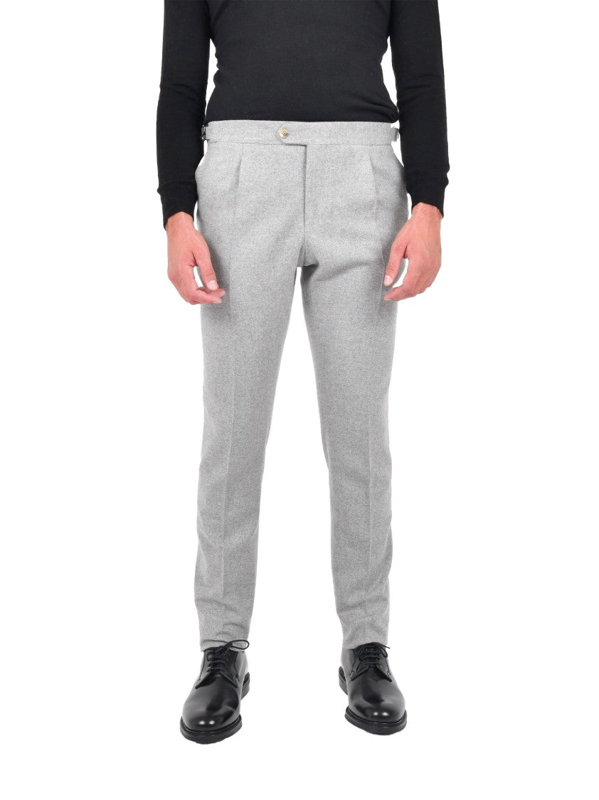 Franzese Collection Tailored Cashmere Trousers With Refined Silhouette