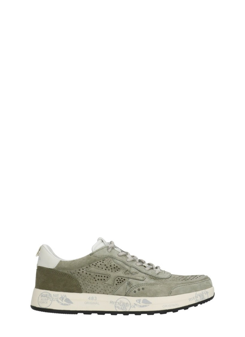Premiata Green Nous 8290 Perforated Sneakers