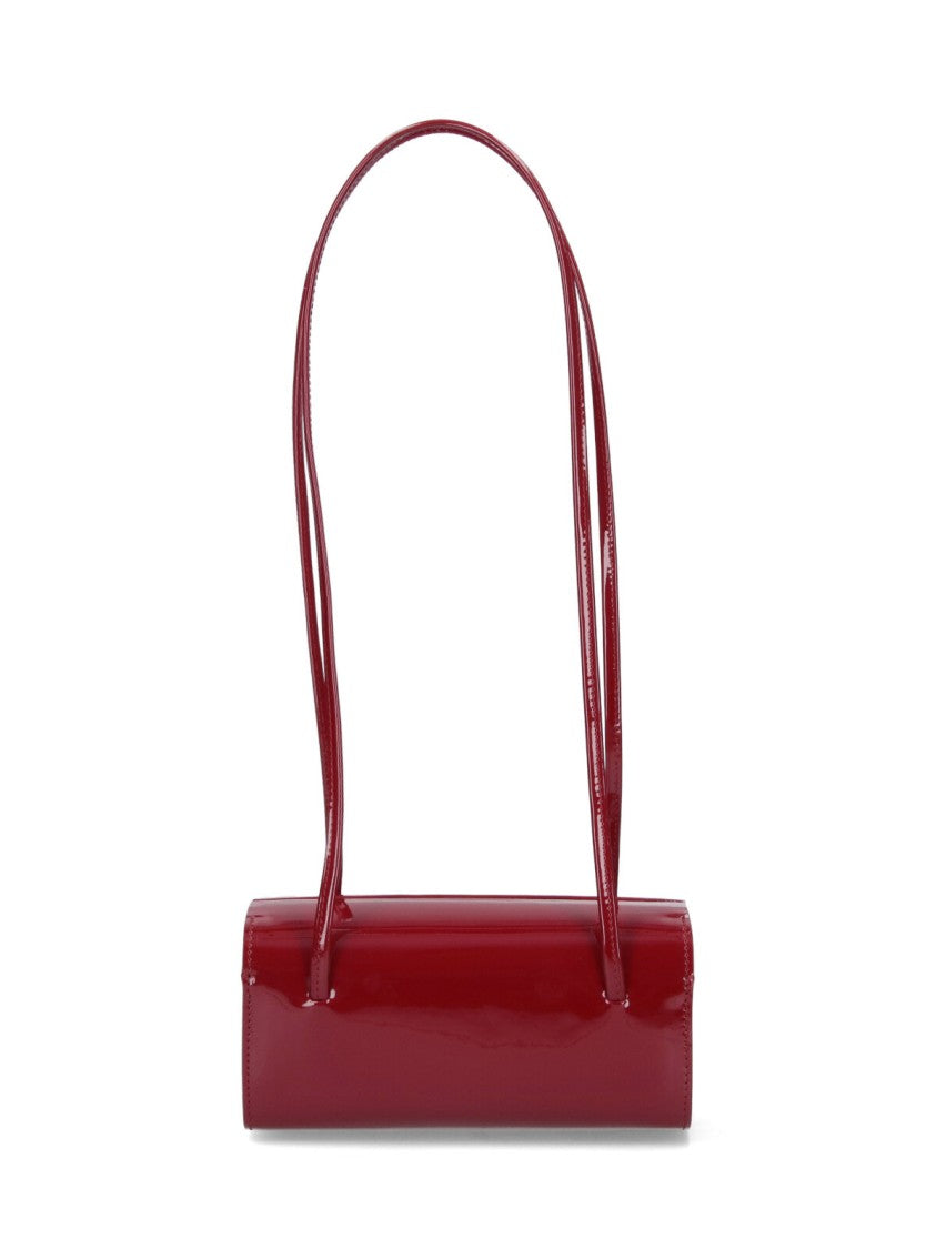 Fane Red Mie Brushed Leather Shoulder Bag