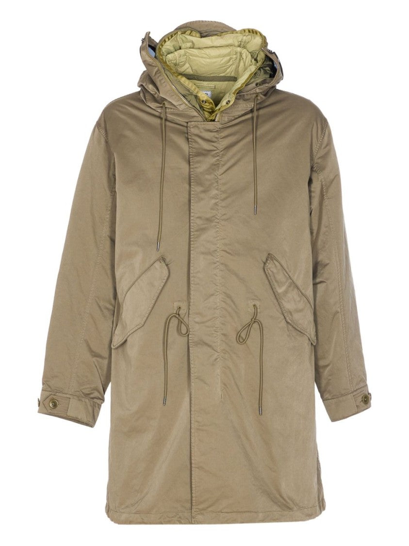 C.P. Company Beige Fishtail Parka With Detachable Inner Jacket