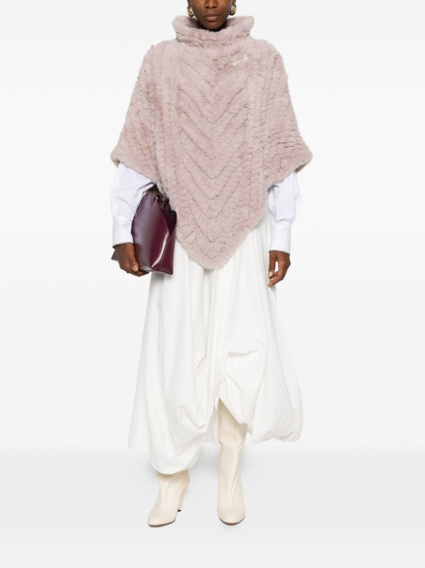 Liu Jo Poncho-Style Faux Fur Scarf