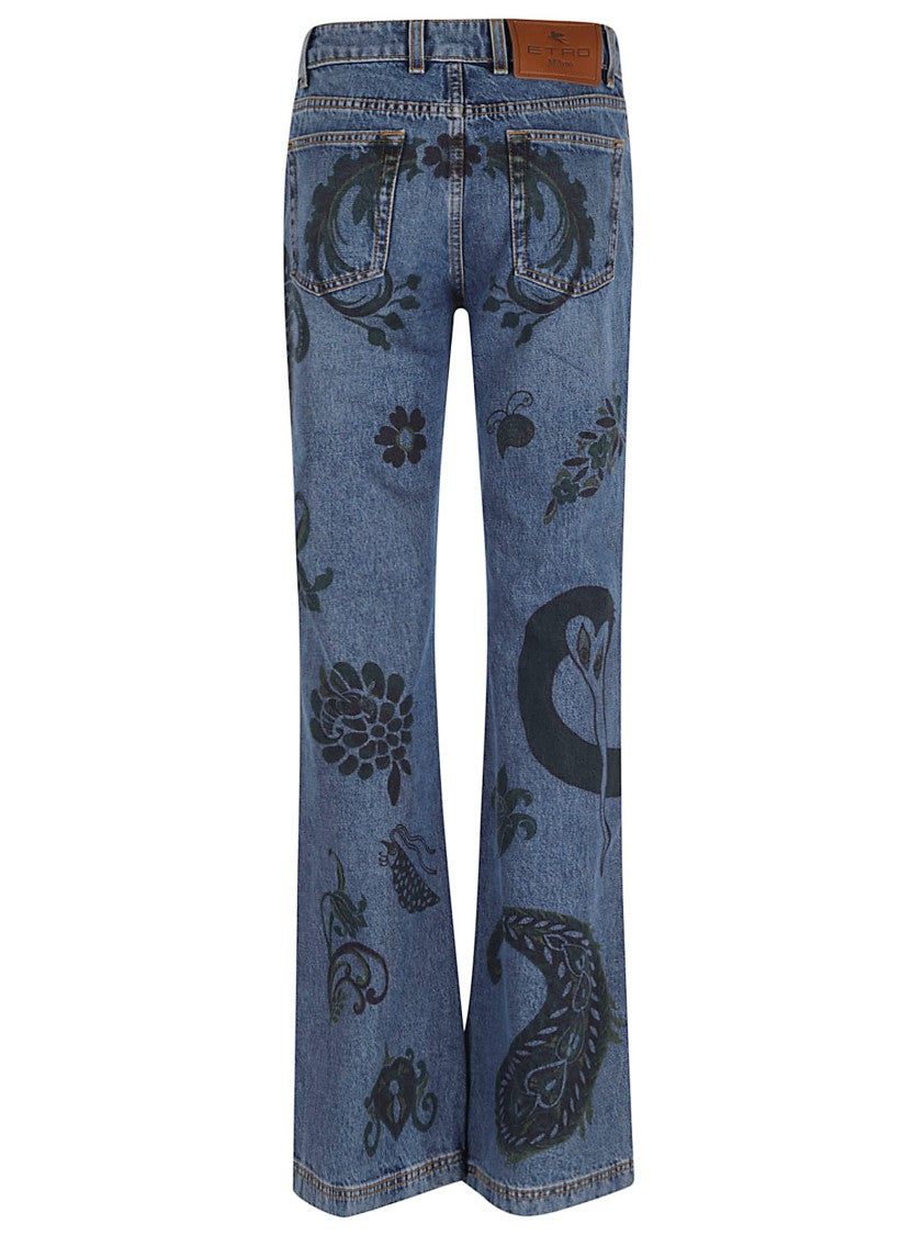 Etro Medium Blue Denim Trousers