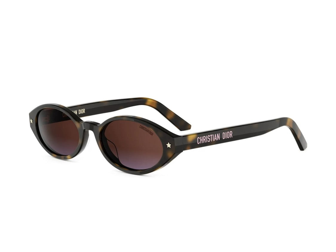 Dior Tortoiseshell Cd40204i Round Acetate Sunglasses
