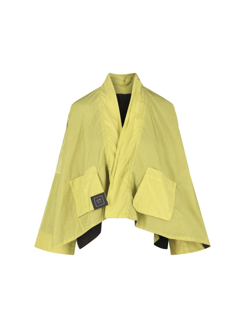 Kimono Rain Green No-Rain Waterproof V-Neck Outerwear Cape