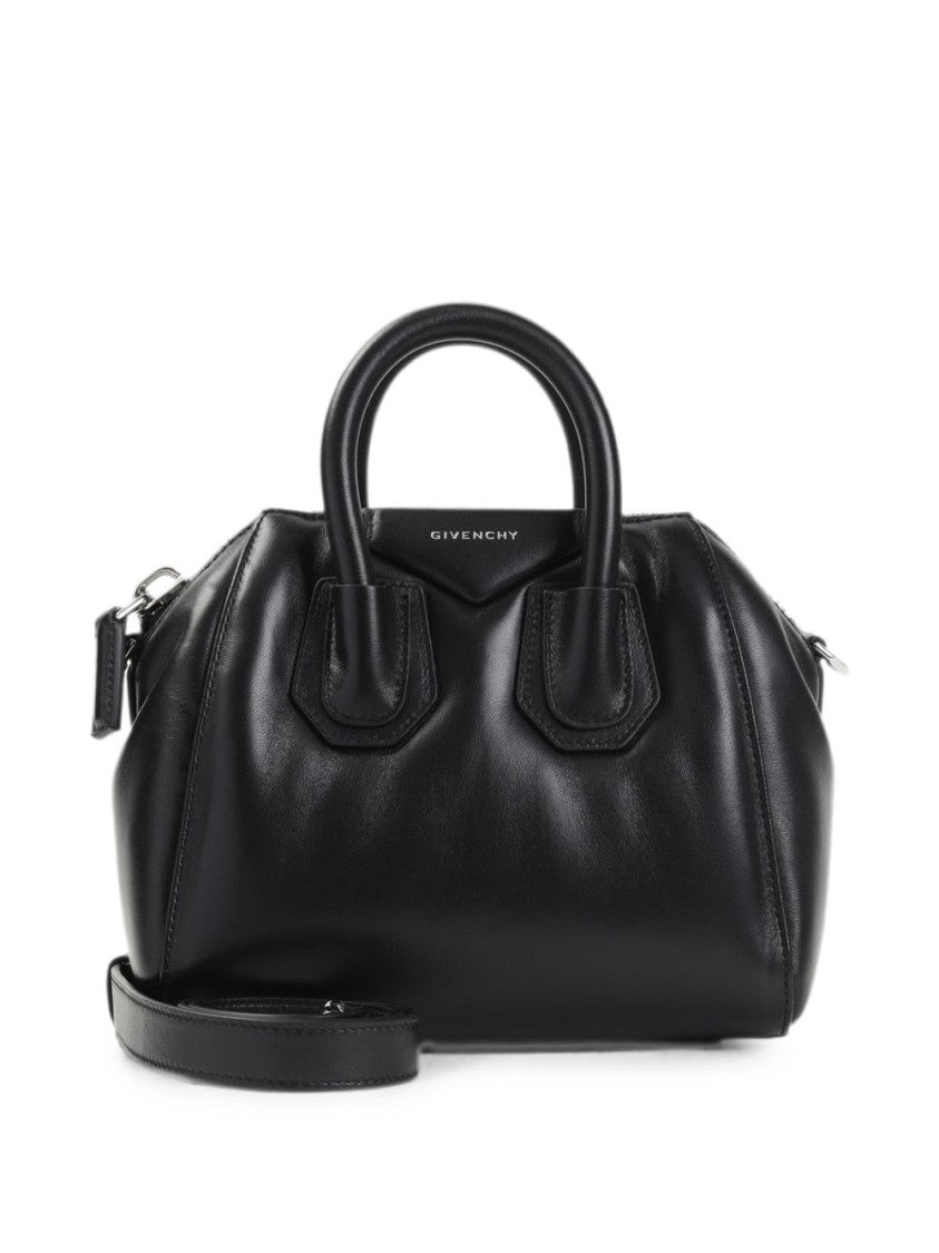 Givenchy Black Structured Lamb Leather Handbag