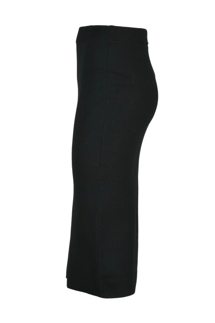 Max Mara Rete Wool Skirt - Black