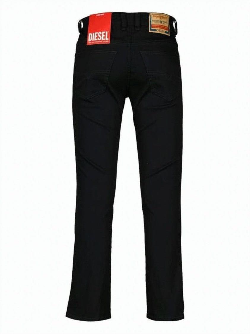 Diesel Straight-Leg Black Denim Pants