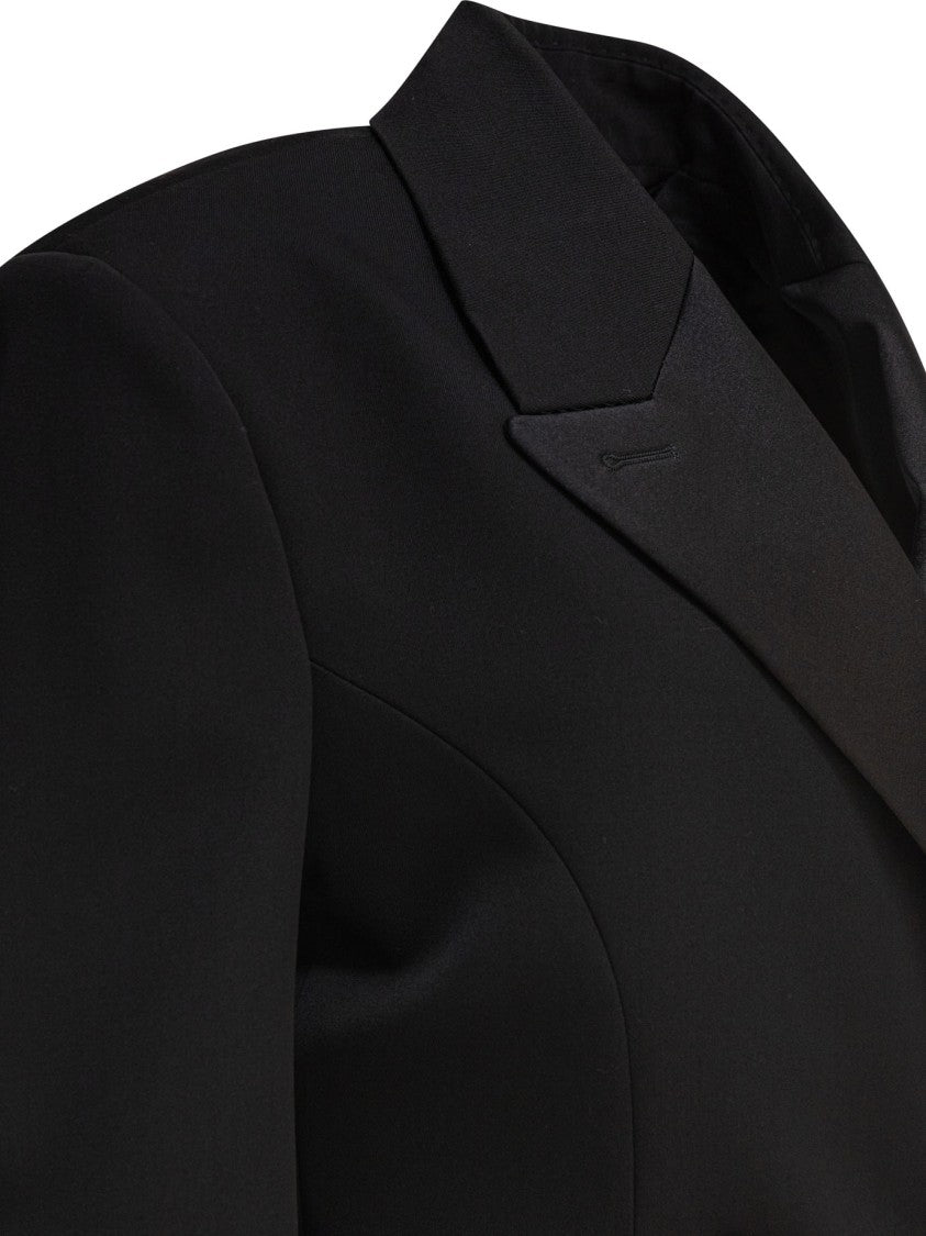 Givenchy Double-Breasted Blazer With Pleated Back