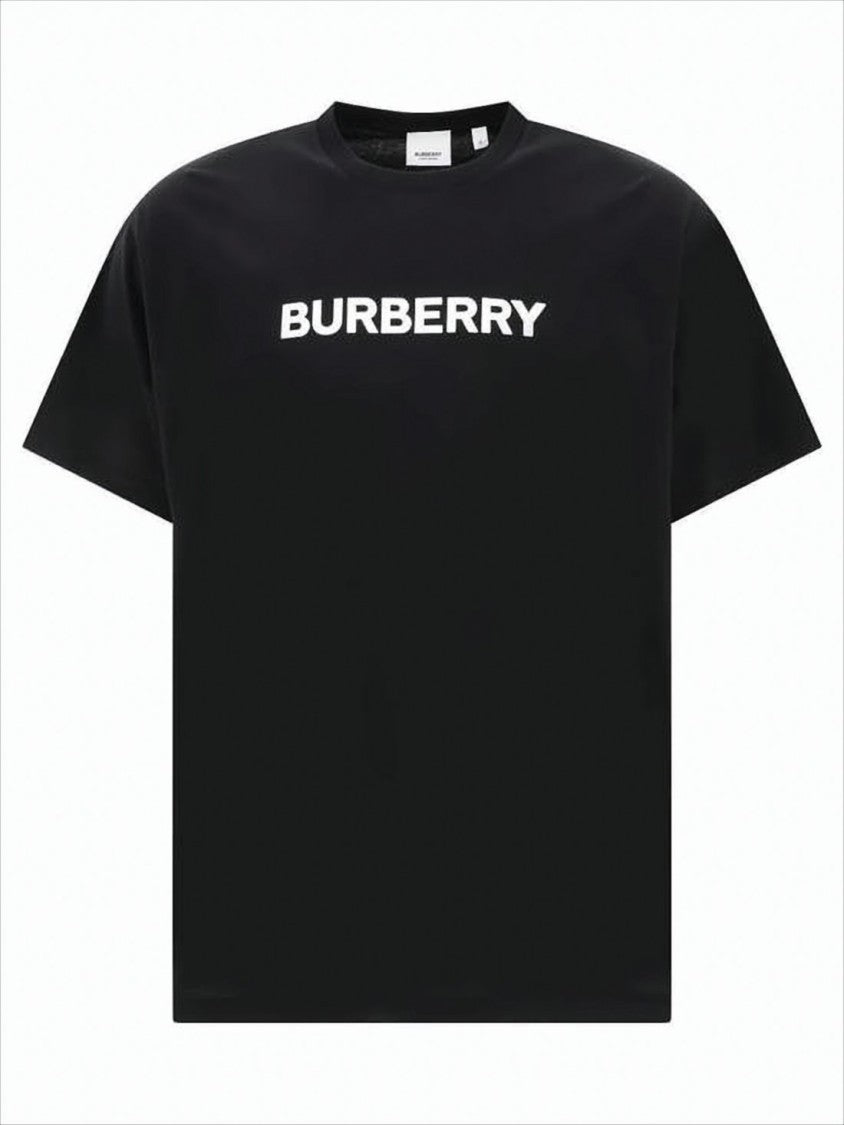 Burberry Short-Sleeve Black T-Shirt With Bold Logo Design