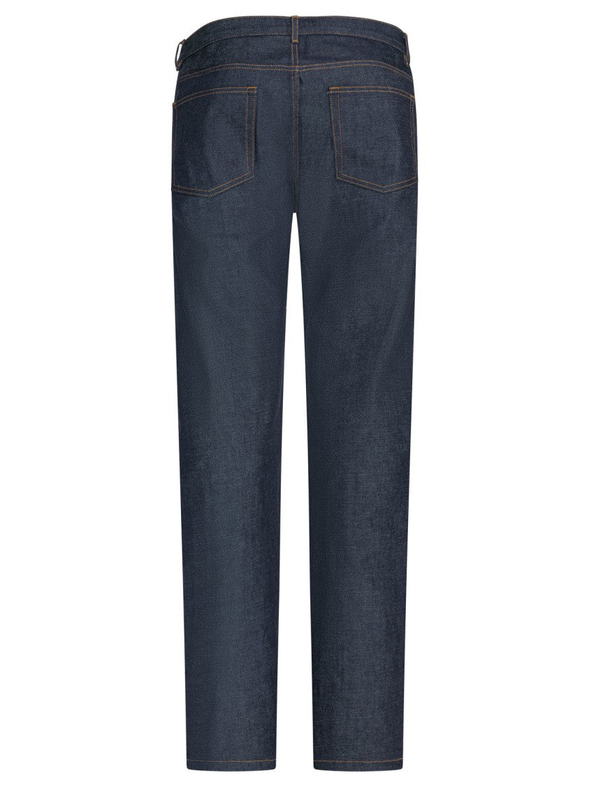 A.P.C. Mid-Rise Straight Wide Cut Jeans