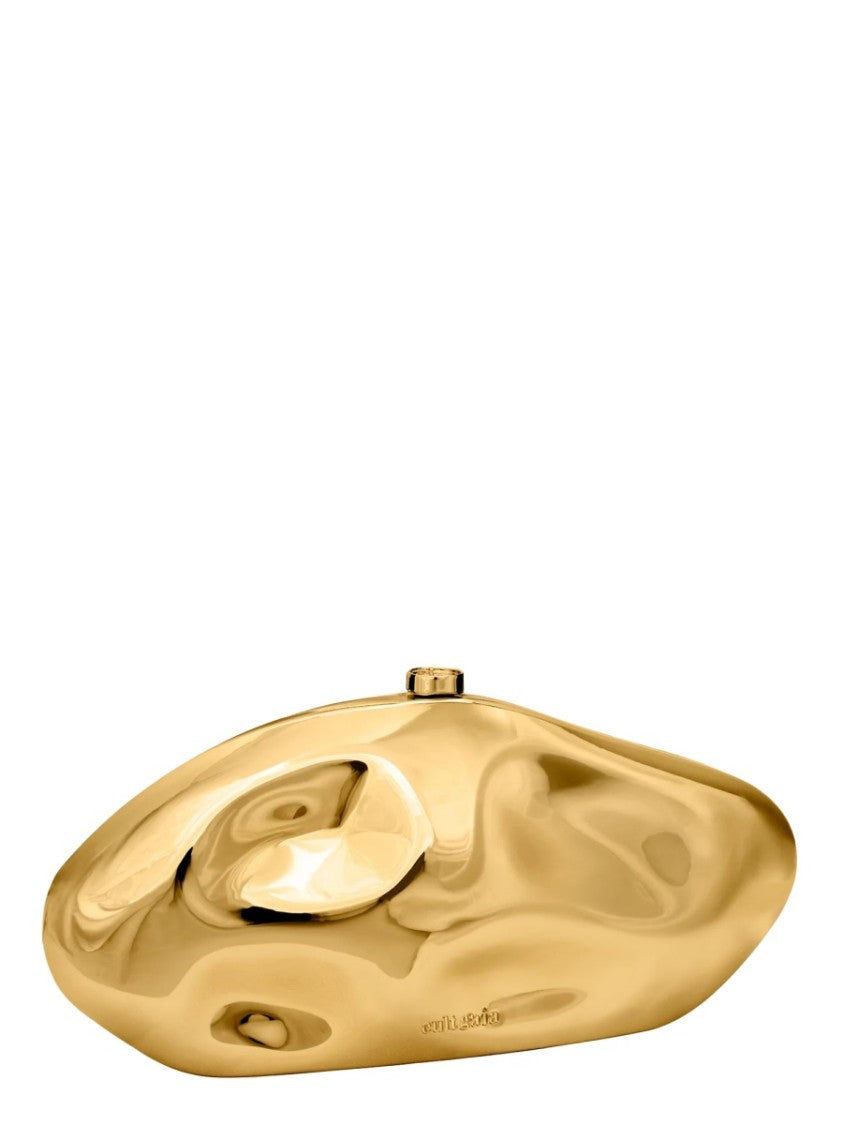 Cult Gaia Caldera Abs Gold Sculptural Clutch