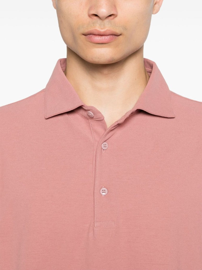 Lardini Coral Pink Polo Shirt