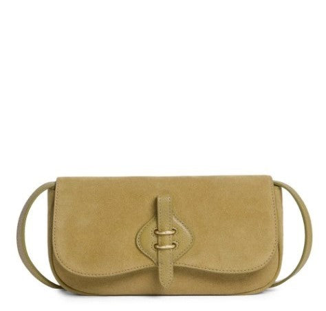 Coccinelle Rectangular Suede Shoulder Bag With Gold-Tone Hardware