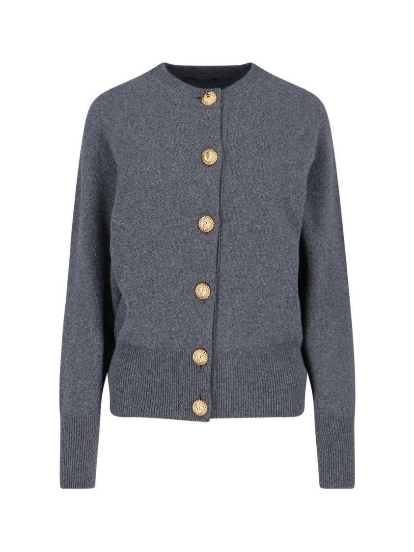 Balmain Cashmere Blend Cardigan – Grey