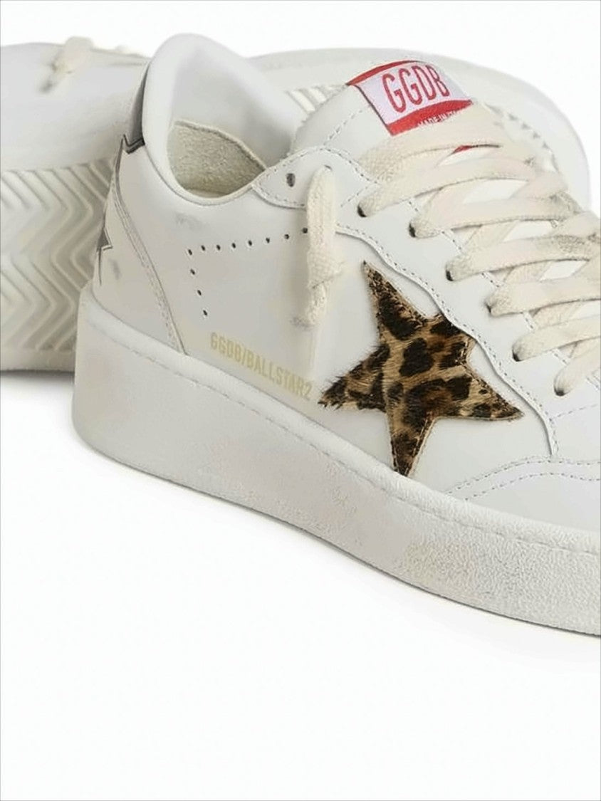 Golden Goose Leopard Print Star Low-Top Sneakers
