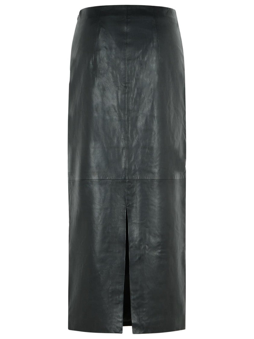 Rotate Nettie Skirt In Black Eco Leather