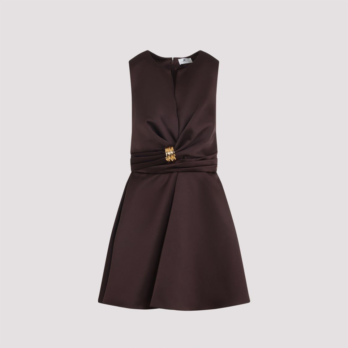 Elisabetta Franchi Duchesse Mini Dress With Twisted Front Detail