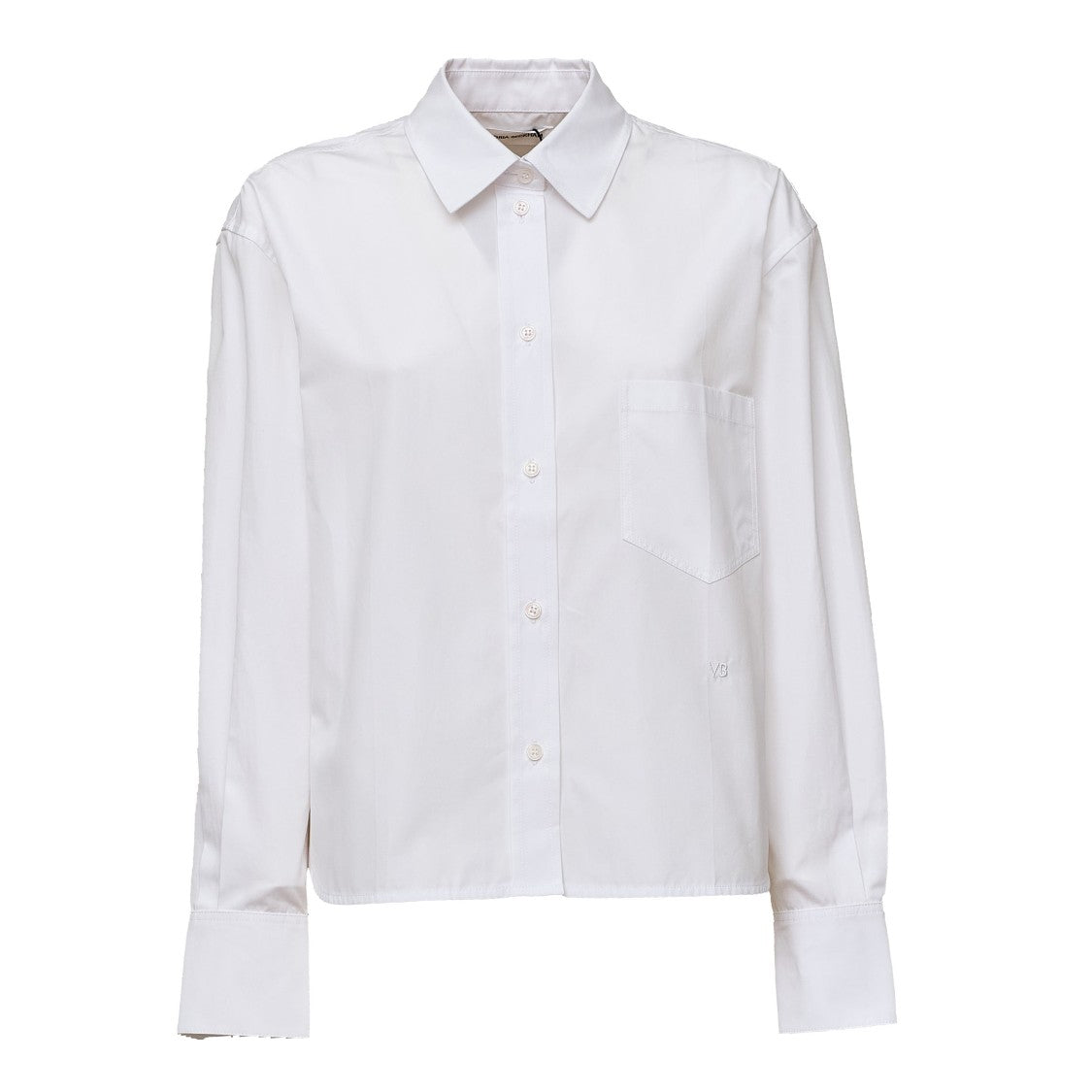 Victoria Beckham Ellys Embroidered Short White Shirt