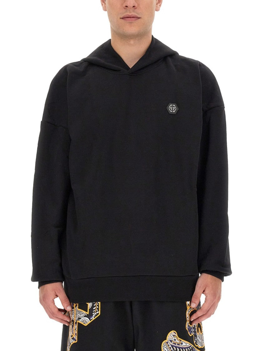 Philipp Plein Relaxed-Fit Black Hoodie