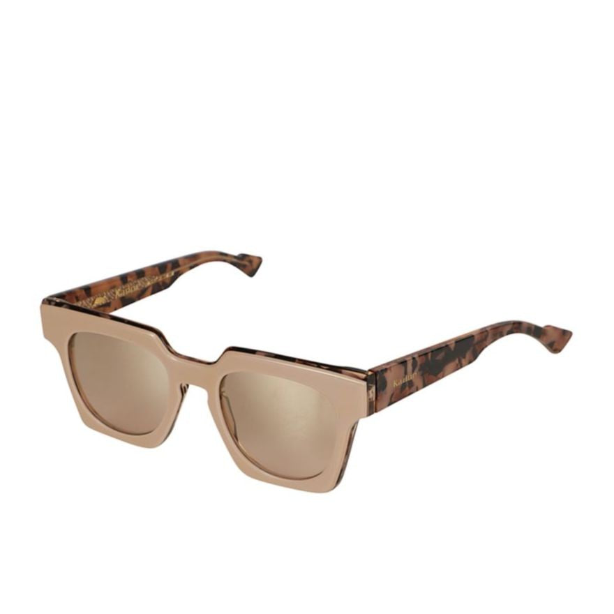 Kador Tanya Bold Square Frame Sunglasses With Glossy Beige