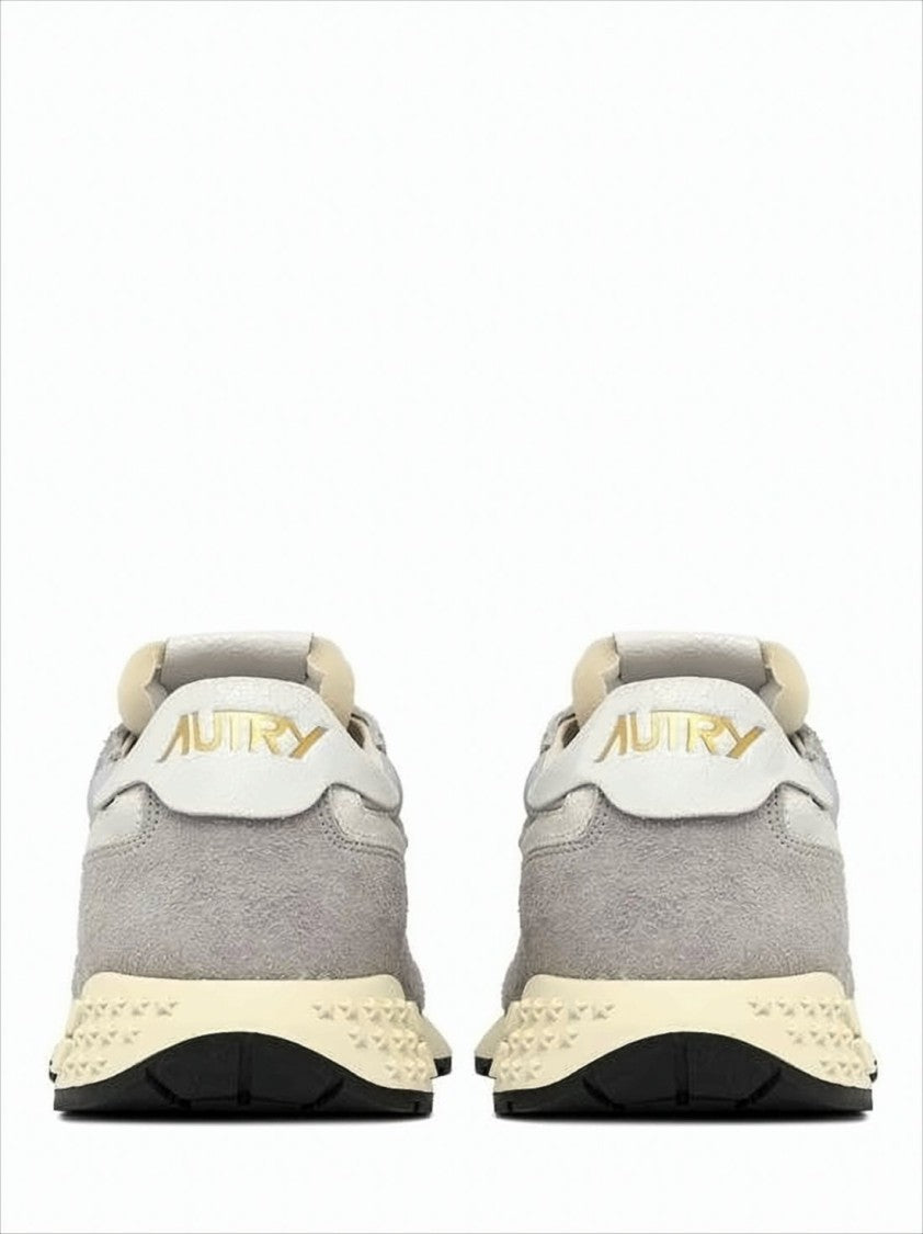 Autry Low-Top Grey Suede And Nylon Sneakers