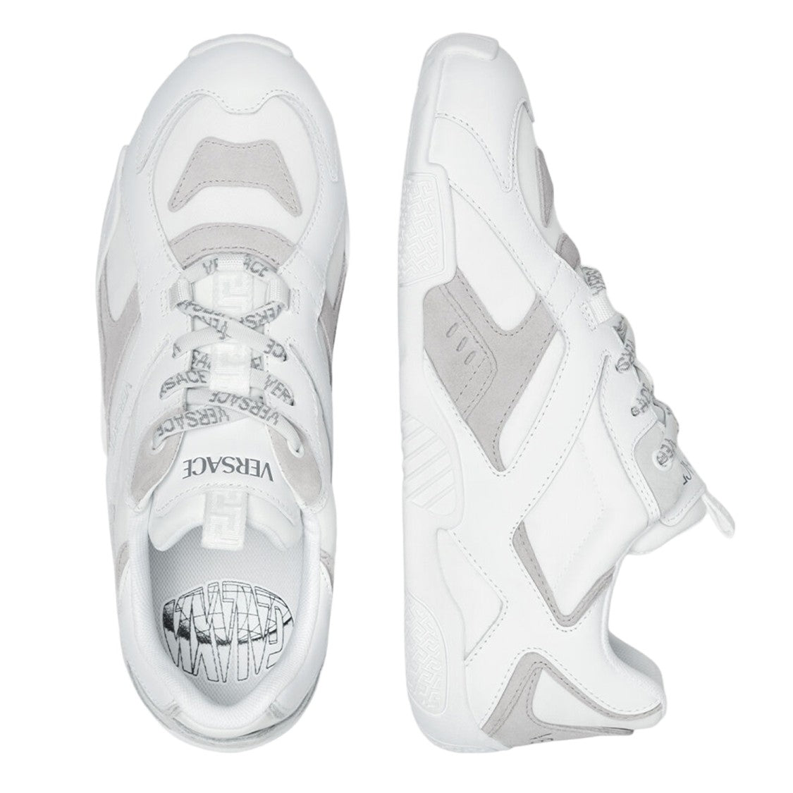 Versace Panel Design Sneakers With Greek Motif