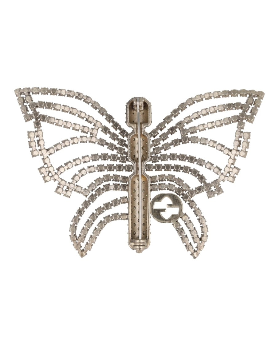 Gucci Crystal Embellished Butterfly Brooch