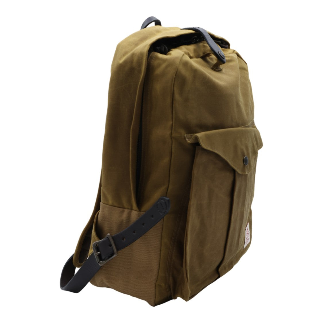 Filson Rectangular Brown Backpack With Front Flap