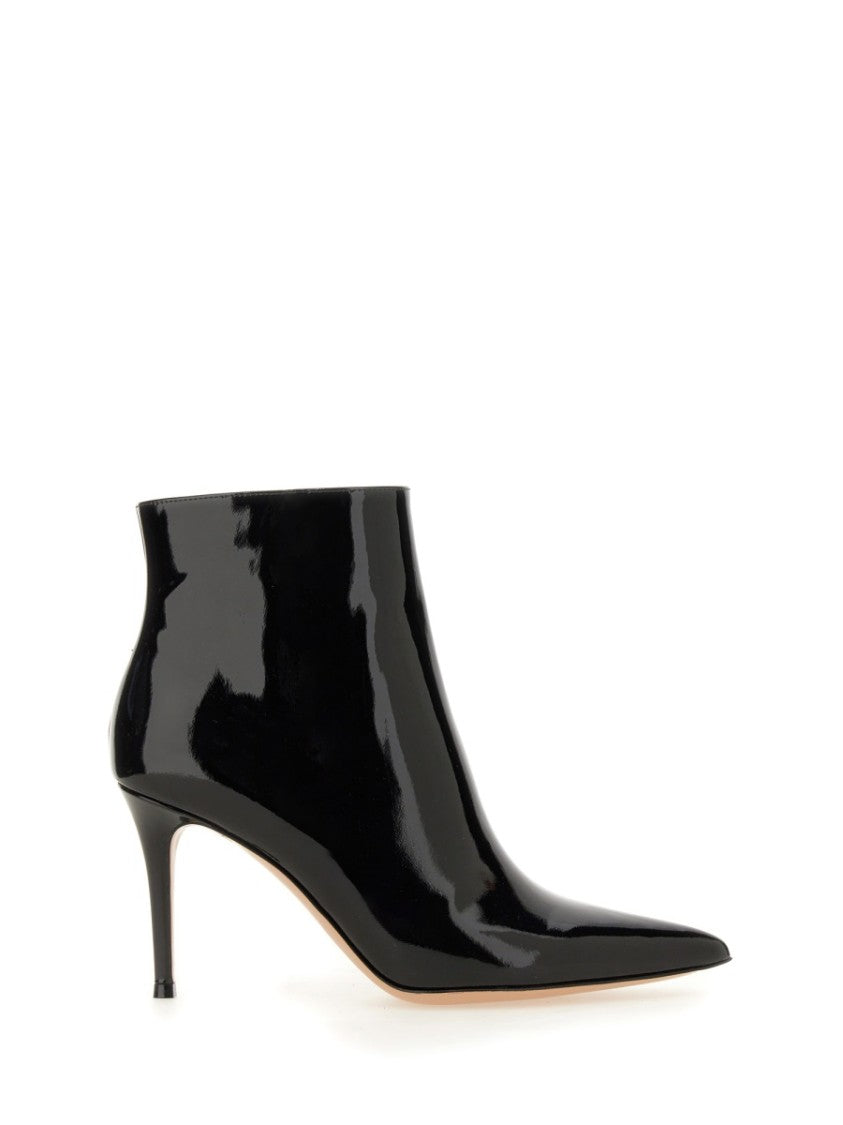 Gianvito Rossi Glossy Patent Leather Ankle Boots