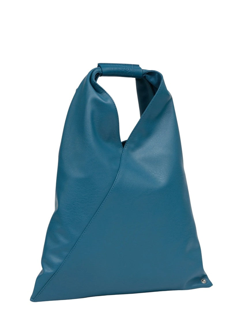 Mm6 By Maison Margiela Blue Japanese Triangular Leather Handbag