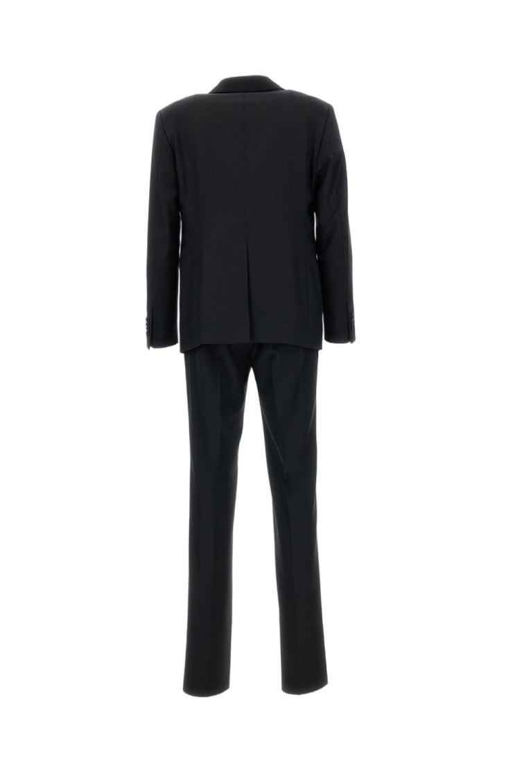 Tagliatore Black Napoli Smoking Wool Suit