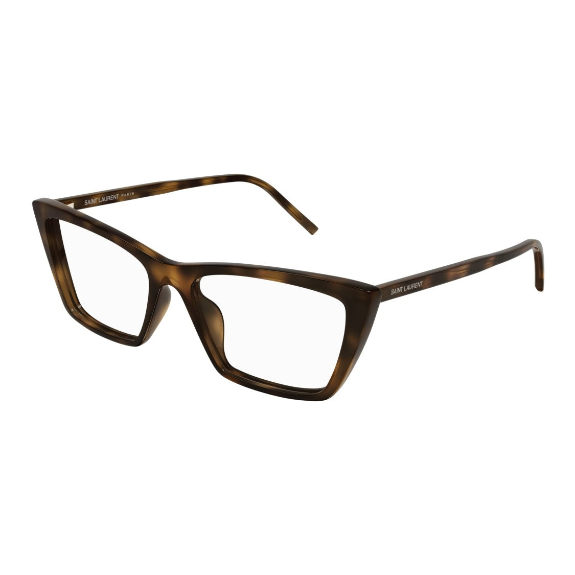 Saint Laurent Sl 737 Mica Thin Opt Oversized Tortoiseshell Square Frame Eyeglasses