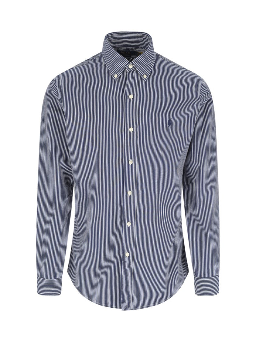 Polo Ralph Lauren Blue Striped Cotton Casual Shirt