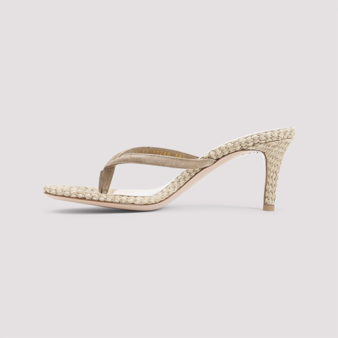 Gianvito Rossi Slender-Heeled Sandals With Woven Straw Base