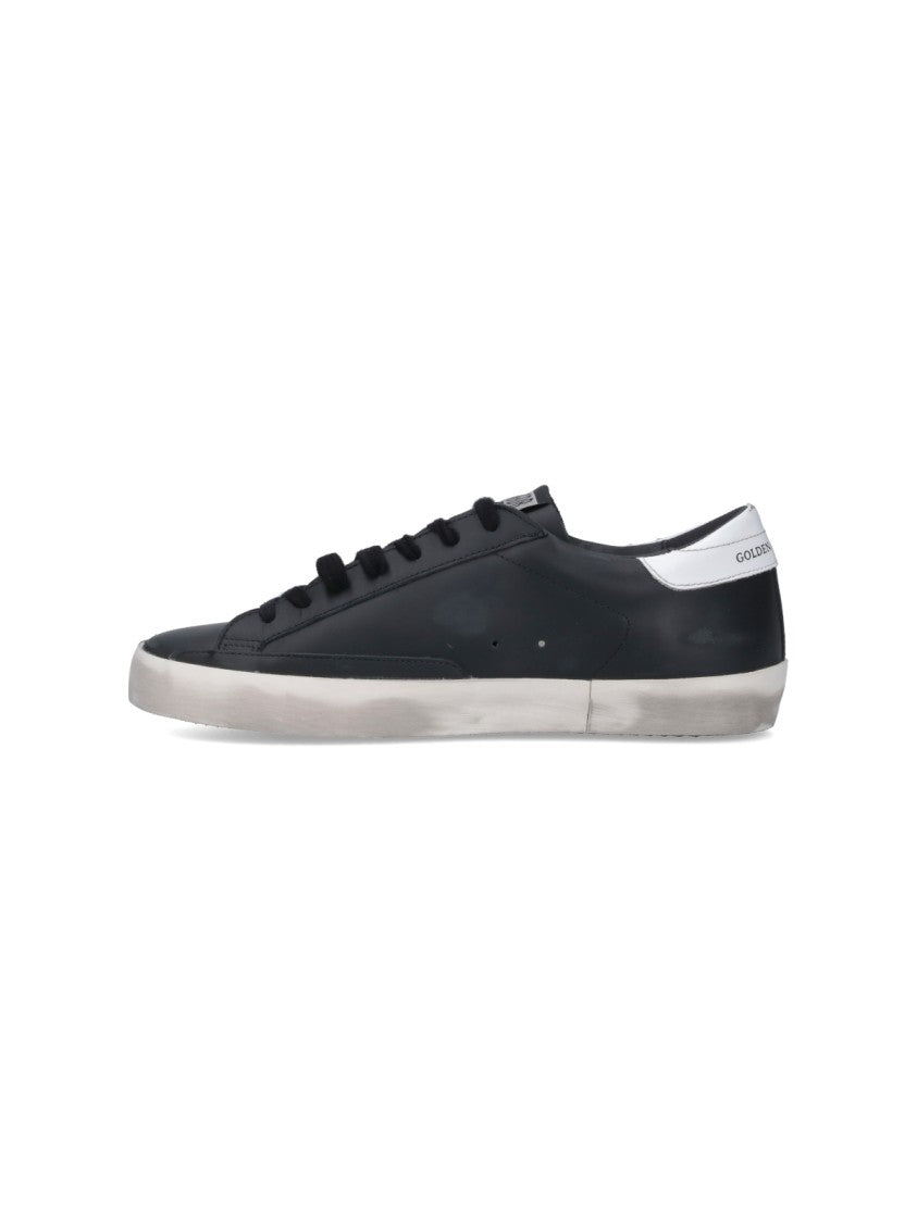 Golden Goose Black Super Star Vintage Leather Sneakers