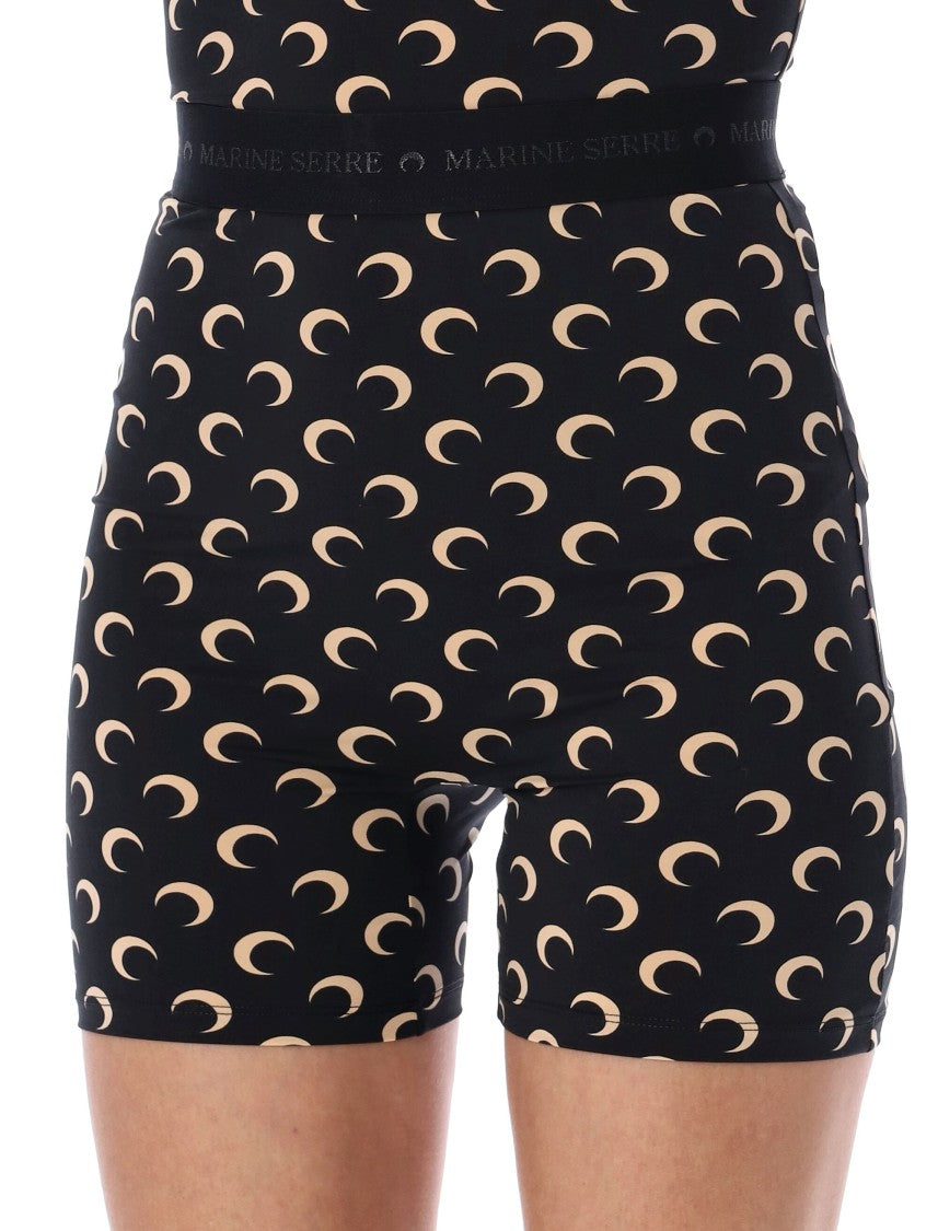 Marine Serre Recycled Moon Jersey Mini Shorts