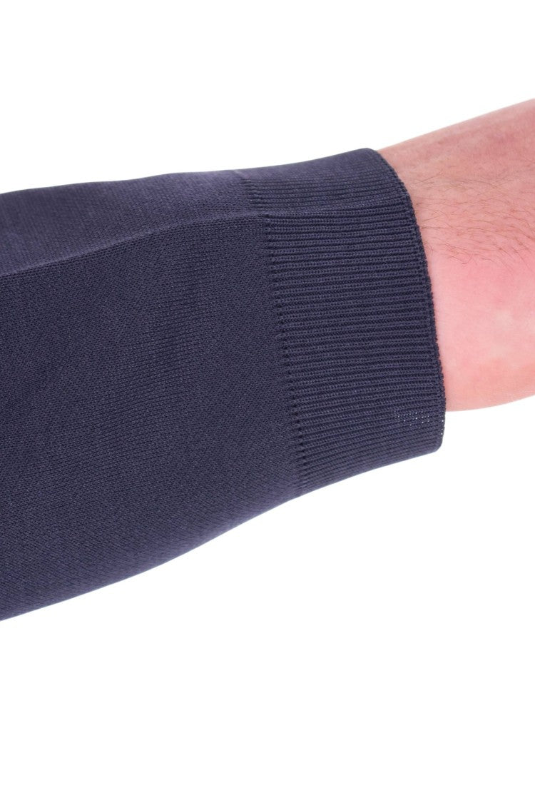 Herno Blue Pure Cotton Long-Sleeve T-Shirt