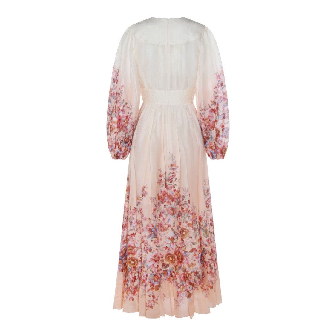 Zimmermann Ivory Floral Cotton Dress
