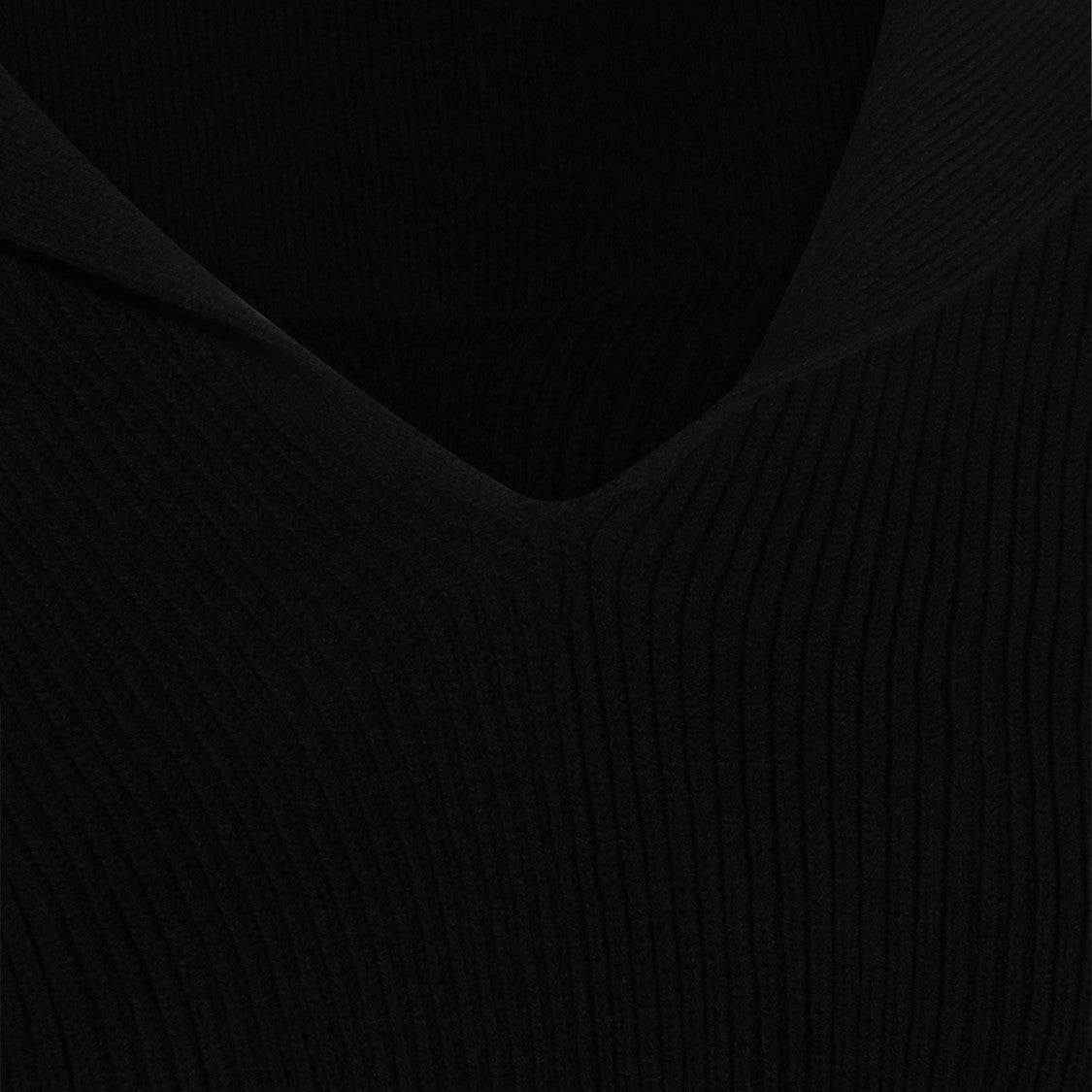Rick Owens Black Wool Cropped Sweater