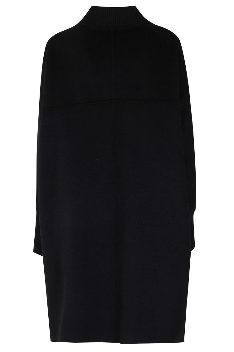 Pinko Minimalist Wool Coat With Korean Collar