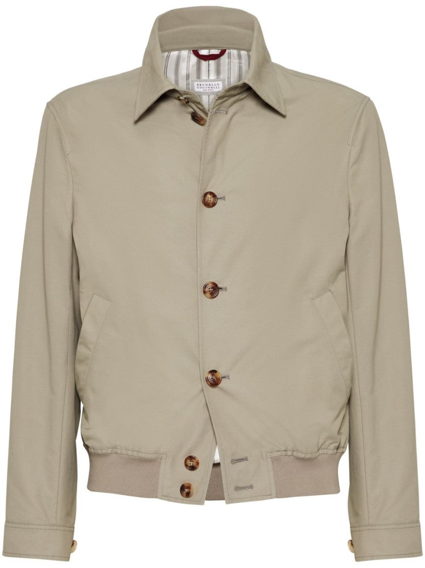 Brunello Cucinelli Beige Coat With Classic Collar