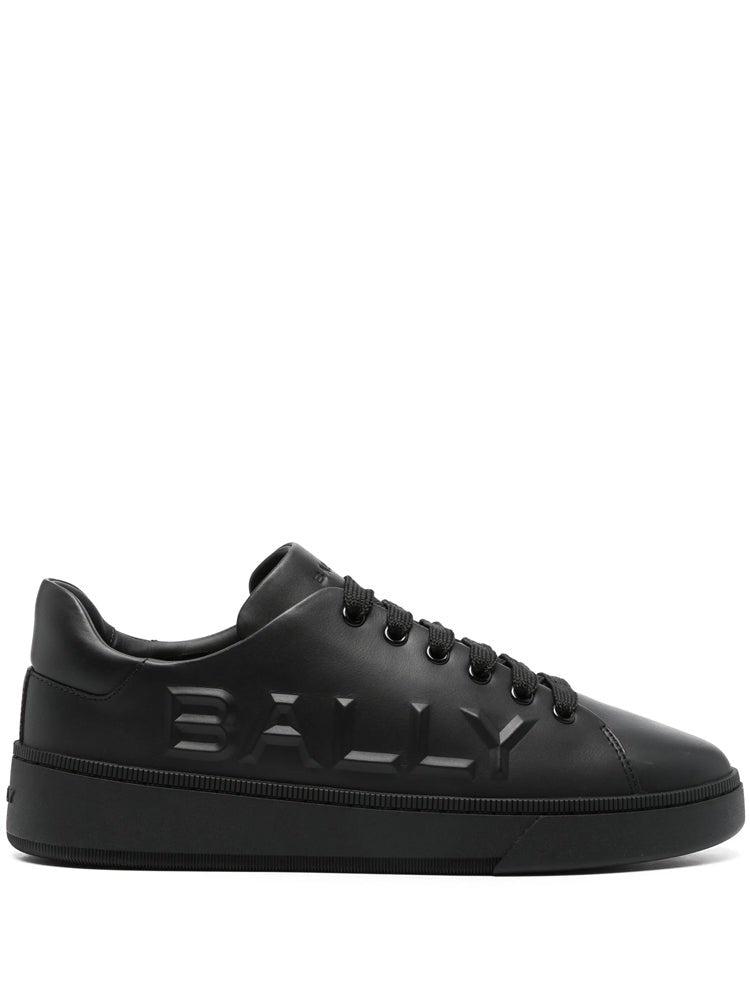 Bally Black Minimalist Low-Top Leather Sneakers