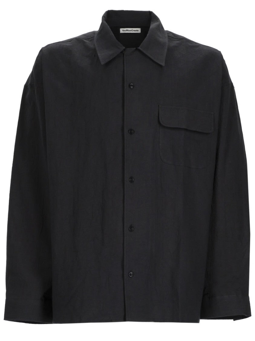 Ymc Wray Loose Boxy Flap Pocket Shirt