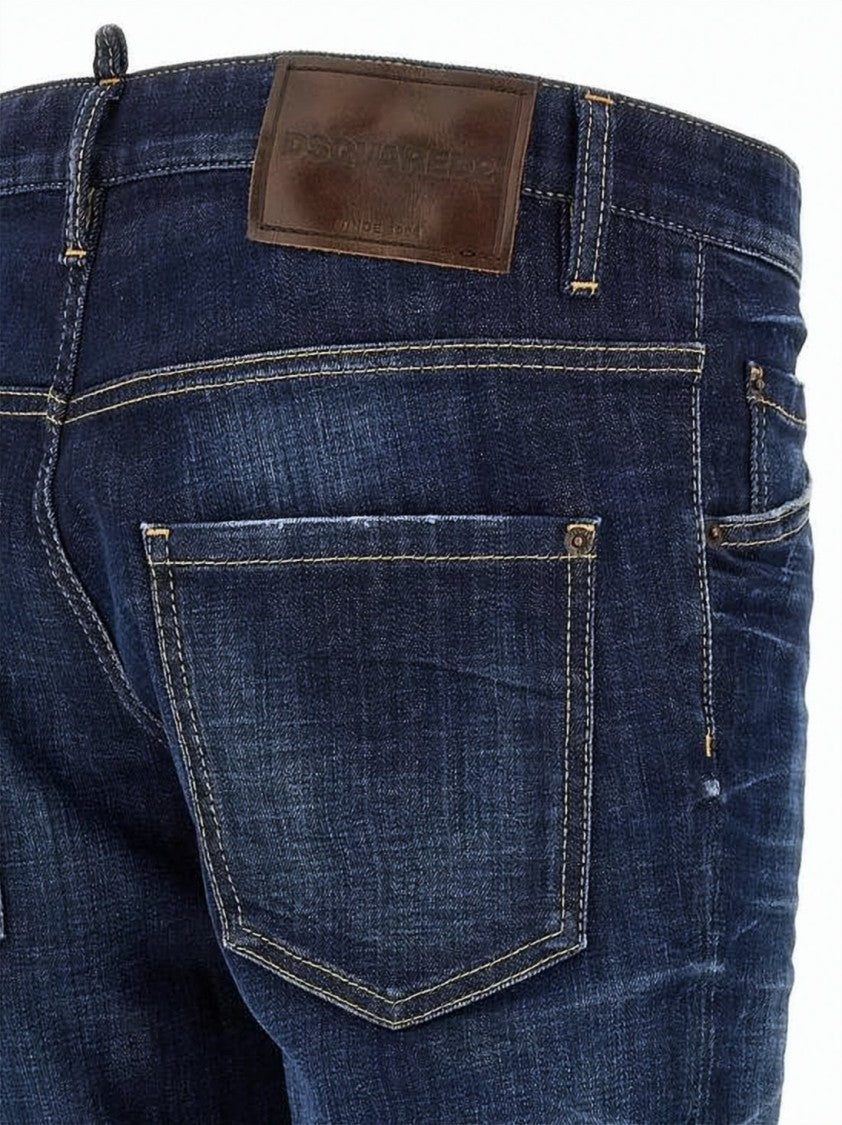 Dsquared2 Five-Pocket Denim Pants With Subtle Fading And Whiskering