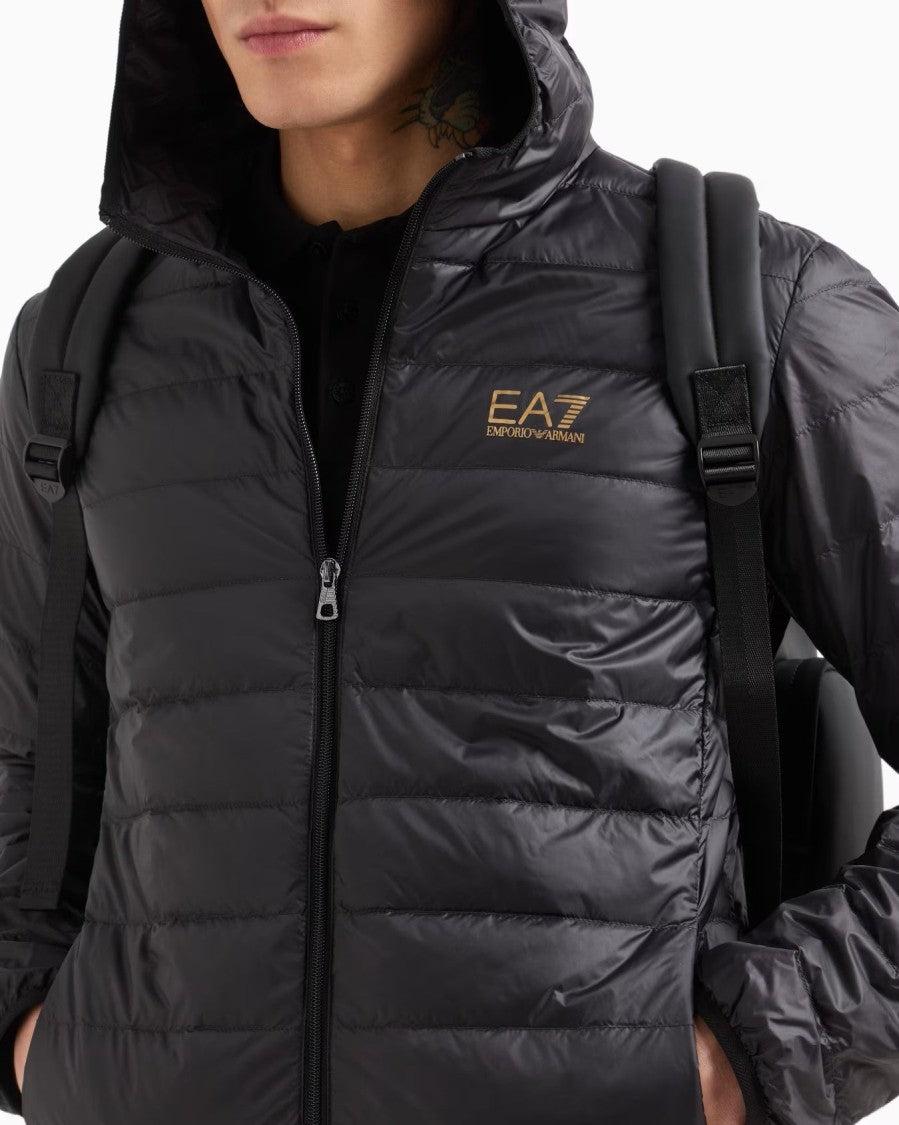 Emporio Armani Quilted Down Jacket With Goose Down Padding And Fitted Silhouette