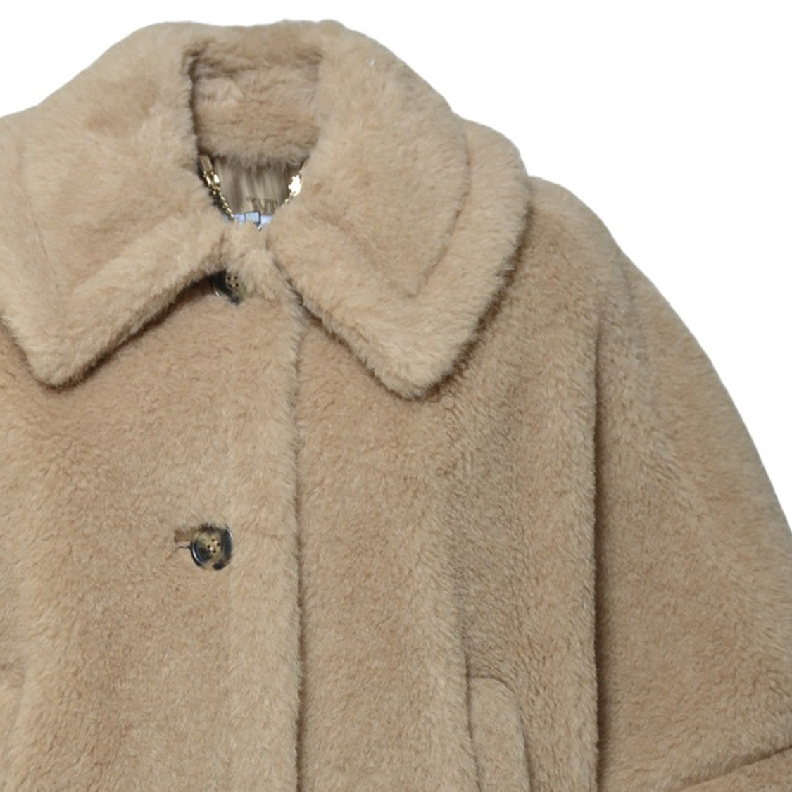 Max Mara Teddy Tenebre4 Cape In Beige Alpaca