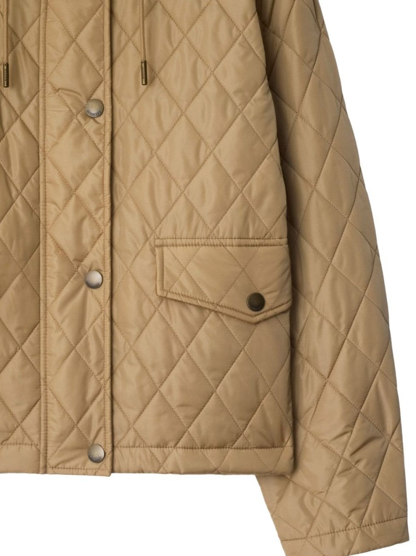 Burberry Beige Quilted Down Jacket