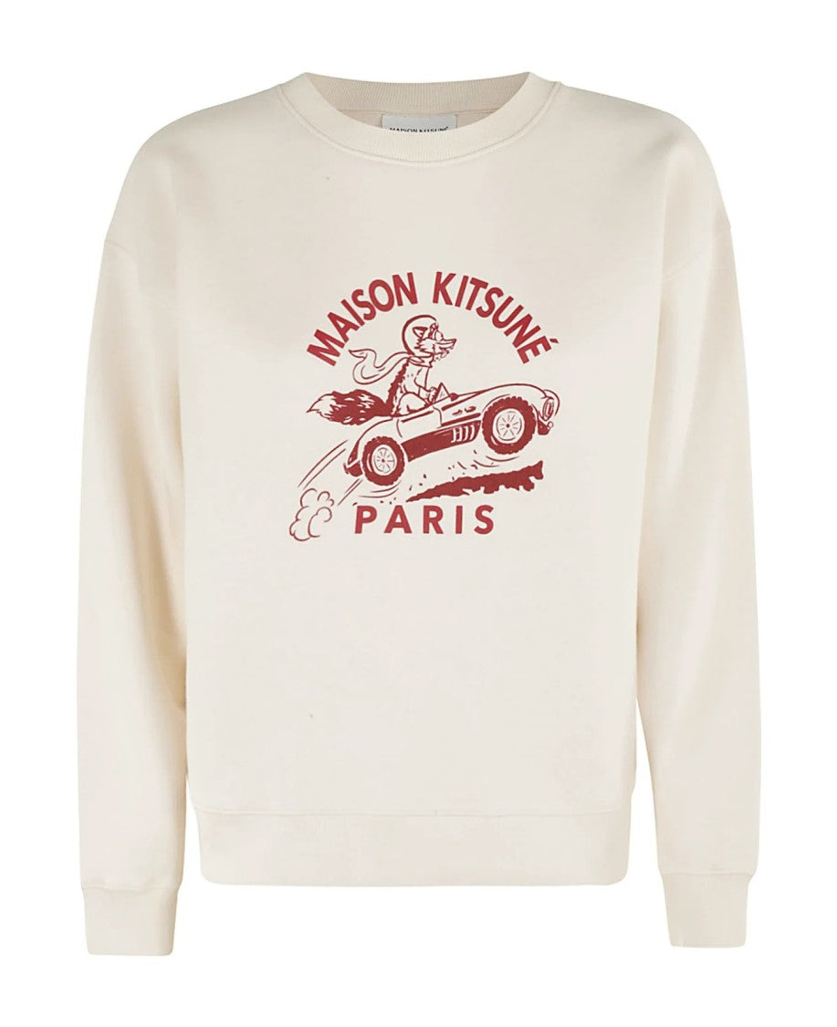 Maison Kitsuné Relaxed-Fit Long-Sleeved Graphic Sweatshirt